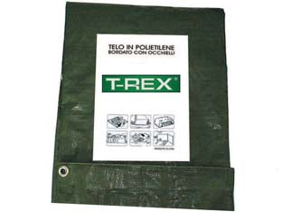 TELO OCCHIELLATO BORDATO CON ANGOLI RINFORZATI 85 GR. HOBBY  mt.8x10  gr.85 al mq.  colore verde/blu    TREX