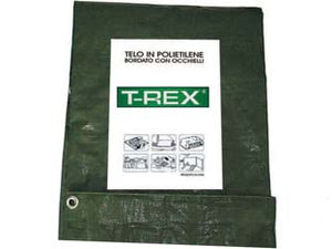 TELO OCCHIELLATO BORDATO CON ANGOLI RINFORZATI 150 GR. MEDIO  mt.6x10  gr.150 al mq.  colore verde/blu    TREX