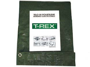 TELO OCCHIELLATO BORDATO CON ANGOLI RINFORZATI 200 GR. PESANTE  mt.10x12  gr.200 al mq.  colore verde/blu    TREX
