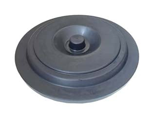 COPERCHI PER BIDONI CON POMOLO CENTRALE NERI  lt.50  75    ICS