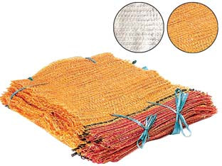 SACCO RASCHEL IN RETE- - portata fino a kg.5, cm 35X50, giallo oro - 100 pezzi