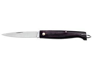 COLTELLO PATTADA LAMA IN ACCIAIO INOX MANICO IN LEGNO CON MOLLA  cm.18  23011    AUSONIA