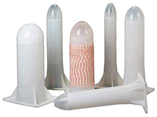 TUBO OGIVA PER INSACCATI IN POLIPROPILENE BIANCO  mm.125