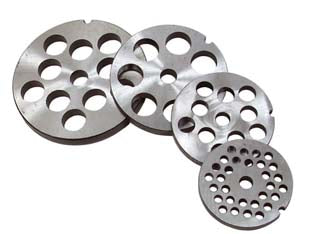 PIASTRE AUTOAFFILANTI PER TRITACARNE  n°5 foro 45 (art.10522/I)    TRE SPADE