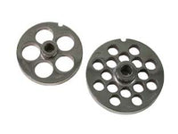 PIASTRE IN ACCIAIO TEMPRATO PER TRITACARNE ELETTRICI- - n°22 foro mm.18 - 1 blister REBER