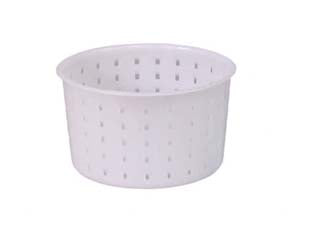FORMA PER FORMAGGIO CACIOTTA GR.700- - ø superiore cm.11,6 - ø inferiore cm.10,7x7h. - 10 pezzi