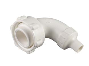 RACCORDO IN PP CURVO 90  ° CON RIEMPIBOTTIGLIE- -  EE ¸ mm.30 filetto M 42x3 - 5 pezzi BUCCHI