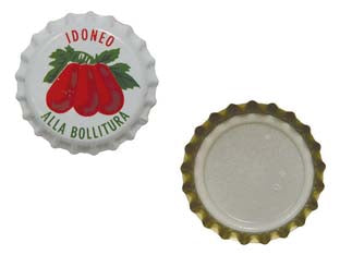 TAPPO A CORONA POMODORO- - ø mm.26,5 - in busta da pz.100 - 20 busta