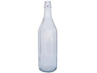 BOTTIGLIA PER ACQUA COSTOLATA TRASPARENTE- - capacitÃE lt.1 - 20 pezzi