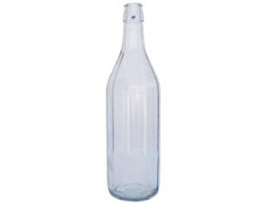 BOTTIGLIA PER ACQUA COSTOLATA TRASPARENTE- - capacitÃE lt.1 - 20 pezzi