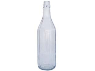 BOTTIGLIA PER ACQUA COSTOLATA TRASPARENTE- - capacitÃE lt.1 - 20 pezzi