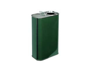 LATTINA PER OLIO RETTANGOLARE VERDE LT.2- - lt.2 - cm.14,7x9x20h. (bancale pz.480) - 10 pezzi