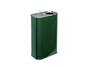 LATTINA PER OLIO RETTANGOLARE VERDE LT.2- - lt.2 - cm.14,7x9x20h. (bancale pz.480) - 10 pezzi