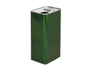 LATTINA PER OLIO RETTANGOLARE LT.5- - lt.5 - cm.15x12x31,5h. (bancale pz.256) - 8 pezzi