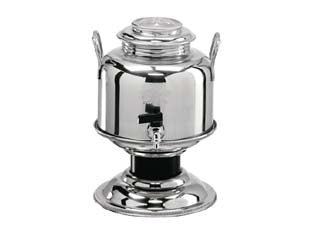 FUSTO INOX PER OLIO GRAFFATO LT.5 CON BASE  ø mm.235x370h.    MAFFEI