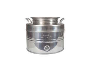 FUSTO INOX PER OLIO GRAFFATO LT.10  ø mm.310x240h.    MAFFEI