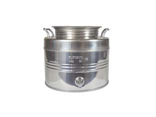 FUSTO INOX PER OLIO GRAFFATO LT.15  ø mm.310x290h.    MAFFEI