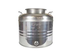 FUSTO INOX PER OLIO GRAFFATO LT.30  ø mm.310x480h.    MAFFEI