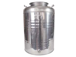 FUSTO INOX PER OLIO GRAFFATO LT.50  ø mm.375x580h.    MAFFEI