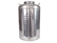 FUSTO INOX PER OLIO GRAFFATO LT.100  ø mm.460x720h.    MAFFEI