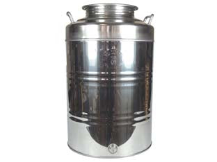 FUSTO INOX PER OLIO GRAFFATO LT.50    BELVIVERE