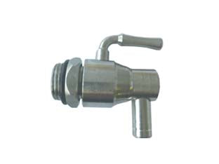 RUBINETTO A LEVA ACCIAIO INOX CON DADO PER FUSTI E SERBATOI  M 3/4