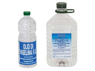 OLIO ENOLOGICO DI VASELINA FARMACEUTICO F.U.- - lt.1 in flacone pedana pz.600 - 12 pezzi