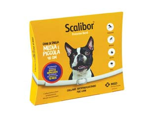 COLLARE PER CANI ANTIPARASSITARIO SCALIBOR  cm.48 per cani di taglia media e piccola    SCALIBOR