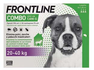 FRONTLINE COMBO PER CANI GRANDI  in confezione da 3 pipette    FRONTLINE