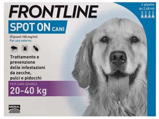 FRONTLINE SPOTON PER CANI GRANDI  in confezione da 4 pipette    FRONTLINE