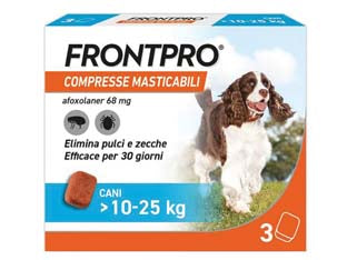 FRONTPRO COMPRESSE MASTICABILI PER CANI KG.1025  confezione 3 compresse    FRONTPRO
