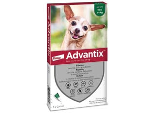 ANTIPARASSITARIO ADVANTIX PER CANI FINO A KG.4  in conf. da 6 pipette SPOTON    ADVANTIX