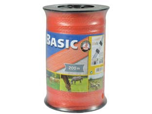 FETTUCCIA PER ELETTRORECINZIONE  mm.40h, 12 fili inox, carico max Kg.130  mt.200    KERBL