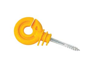 ISOLATORE ELETTRORECINZIONE AD ANELLO CON VITE PER LEGNO- - vite zincata mm.37 - 25 pezzi KERBL