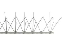 DISSUASORE VOLATILI PER MURETTO BASE IN PLASTICA E SPILLI INOX- - cm.50x12h. - 60 pezzi