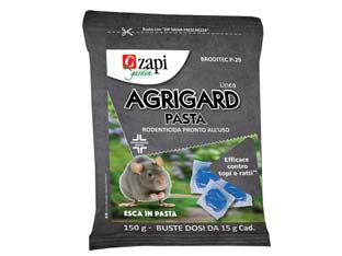 TOPICIDA AGRIGARD PASTA BLU GR.150- - busta con zip salva aroma da gr.150 - 40 pezzi ZAPI