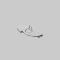 CLIP DI SUPPORTO ORIZZONTALE CON FORO PER PENDINATURA 24-26 mm - bianco - 100 pezzi- AKIFIX
