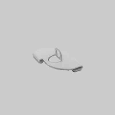 CLIP DI SUPPORTO ORIZZONTALE CON FORO PER PENDINATURA 24-26 mm - bianco - 100 pezzi- AKIFIX