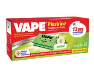 PIASTRINA PER ELETTROEMANATORI ZANZARE COMUNI E TIGRE HERBAL- - in confez. da pz.30 - 12 pezzi VAPE