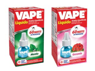 RICARICA LIQUIDA PER ELETTROEMANATORI 480 ORE MENTA/GERANIO - 10 pezzi VAPE
