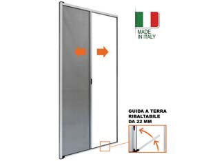 ZANZARIERA A RULLO LATERALE STRUTTURA IN ALLUMINIO COLORE BIANCA  cm.160x250h.    SANGIORGIO