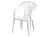 POLTRONA DA GIARDINO LYRA BIANCA  cm.56x57x80h.  peso kg.2,75