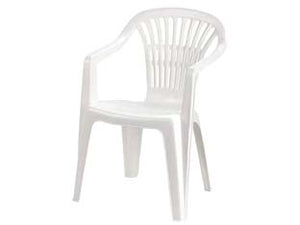 POLTRONA DA GIARDINO LYRA BIANCA  cm.56x57x80h.  peso kg.2,75