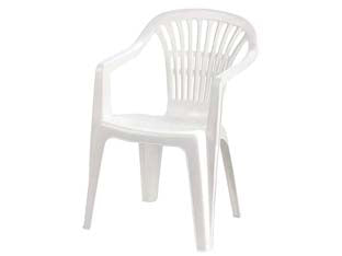 POLTRONA DA GIARDINO LYRA BIANCA  cm.56x57x80h.  peso kg.2,75