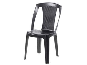 SEDIA IN PE RATTAN PROCIDA ANTRACITE  cm.46x53x86h.  peso kg.2,9