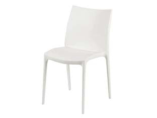 SEDIA DA GIARDINO ZIP BIANCA  cm.46x54x82h.  peso kg.3,5