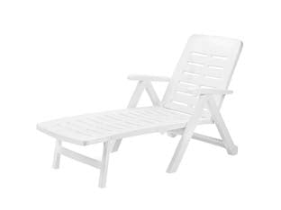 LETTINO DA GIARDINO SMERALDO BIANCO  cm.72x189x96h.  peso kg.10,4