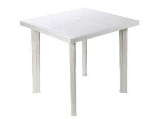 TAVOLO DA GIARDINO FIOCCO BIANCO CM.80X75X72H.  cm.80x75x72h.  peso kg.6,2
