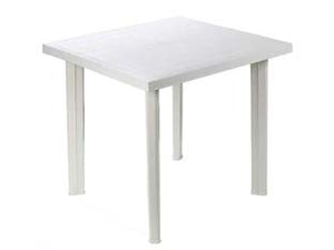 TAVOLO DA GIARDINO FIOCCO BIANCO CM.80X75X72H.  cm.80x75x72h.  peso kg.6,2