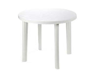 TAVOLO DA GIARDINO TONDO BIANCO CM.90X72H.  ø cm.90x72h.  peso kg.6,3